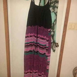 Floor length spaghetti strap dress